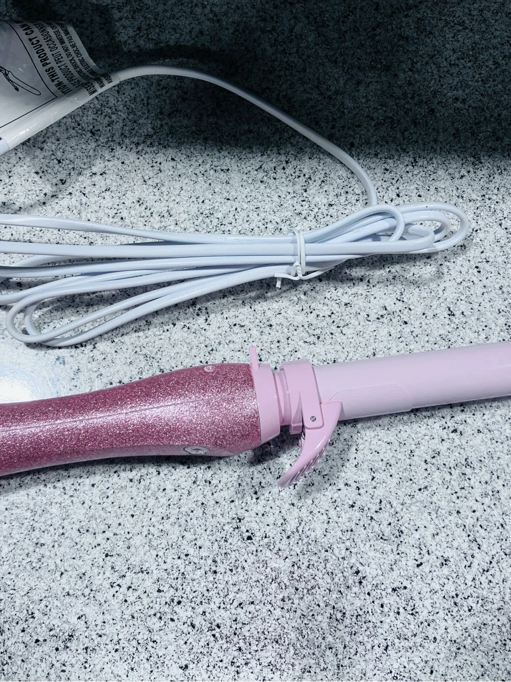 Beachwaver B1 Pink Glitter Rotating 1” Curling Iron BRAND NEW!!!